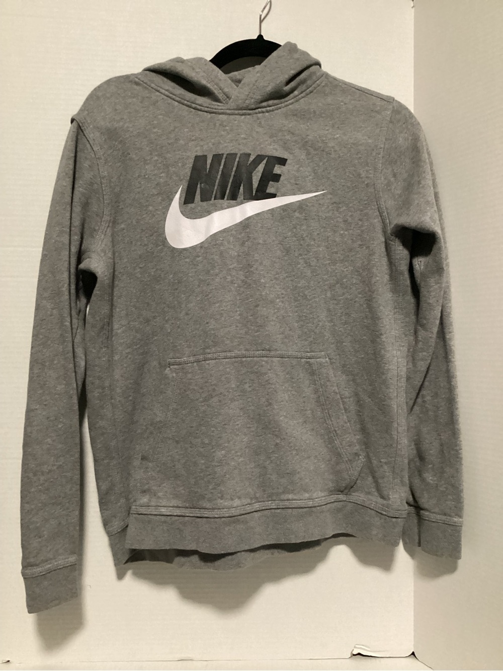 Nike Gray Crewneck Hoodie with White Swoosh